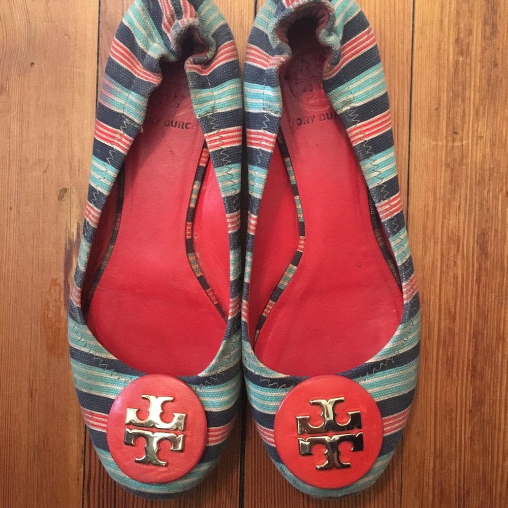 Stripe Tory Burch Flats